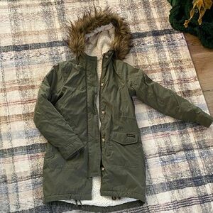 Abercrombie & Fitch Olive Puffer Jacket